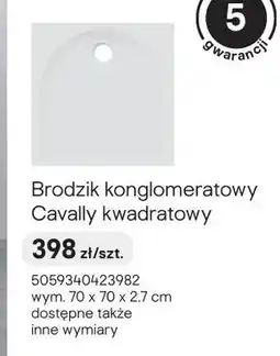 Castorama Brodzik konglomeratowy Cavally kwadratowy oferta