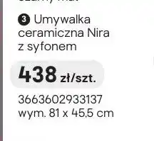 Castorama Umywalka ceramiczna Nira z syfonem oferta