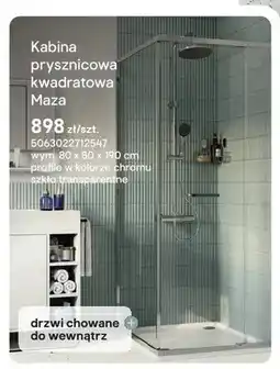 Castorama Kabina prysznicowa kwadratowa GoodHome Maza 80x80x190 cm chrom oferta