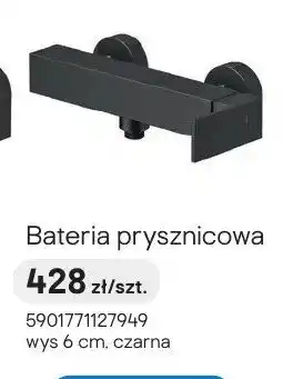 Castorama Bateria prysznicowa Cersanit Bari czarna wys. 6 cm oferta