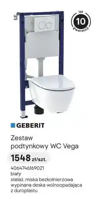 Castorama Zestaw podtynkowy WC Vega biały Geberit oferta