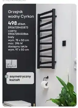 Castorama Grzejnik wodny Cyrkon czarny oferta