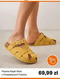 Born2be Klapki płaskie mule Born2be z przeplatanych pasków oferta