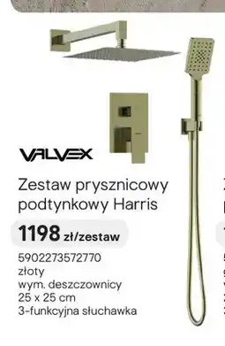 Castorama Zestaw prysznicowy podtynkowy Valvex Harris złoty oferta