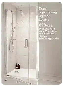 Castorama Drzwi prysznicowe uchylne Ledava chrom oferta