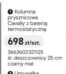 Castorama Kolumna prysznicowa Cavally z baterią termostatyczną oferta