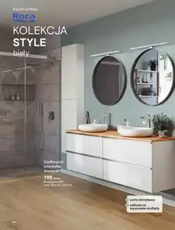 Castorama Szafka pod umywalkę wisząca Roca Style oferta