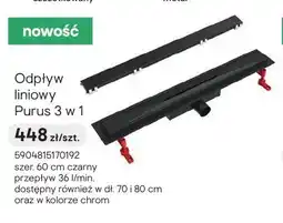 Castorama Odpływ liniowy Purus 3 w 1 oferta