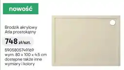 Castorama Brodzik akrylowy Schedpol Atla prostokątny oferta
