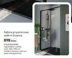 Castorama Kabina prysznicowa walk-in Evanna oferta