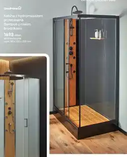 Castorama Kabina z hydromasażem prostokątna GoodHome Bamboo z niskim brodzikiem oferta