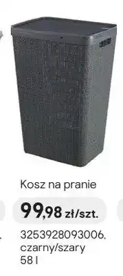 Castorama Kosz na pranie czarny szary oferta