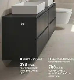 Castorama Szafka pod umywalkę GoodHome Imandra czarny mat oferta