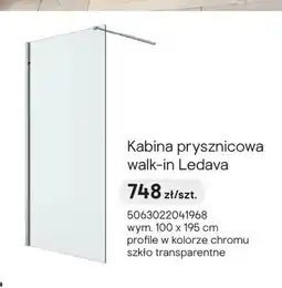 Castorama Kabina prysznicowa walk-in GoodHome Ledava chrom oferta