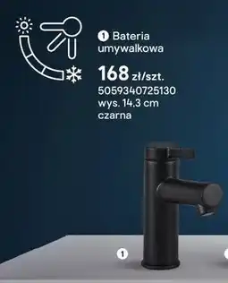 Castorama Bateria umywalkowa GoodHome Maza czarna oferta