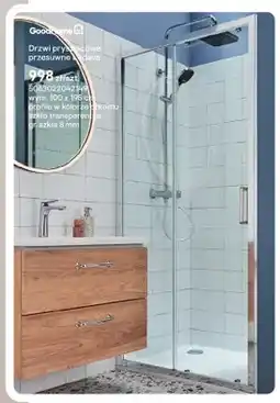 Castorama Drzwi prysznicowe przesuwne GoodHome Ledava oferta