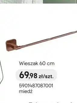 Castorama Wieszak Harmony miedź 60 cm oferta