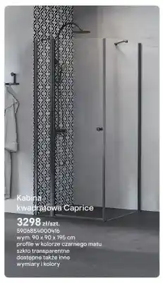 Castorama Kabina prysznicowa kwadratowa Finesse Caprice czarny mat oferta