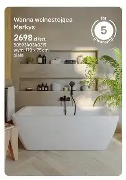 Castorama Wanna wolnostojąca GoodHome Merkys oferta
