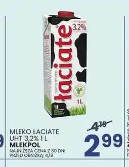 Wafelek Mleko Łaciate UHT 3,2% Mlekpol oferta