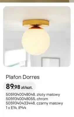 Castorama Plafon Dorres 1-punktowy złoty matowy oferta
