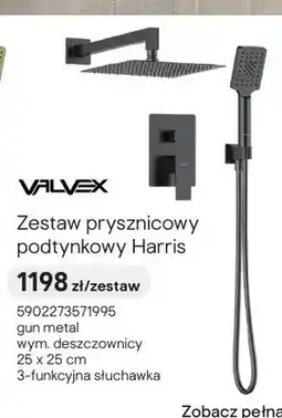 Castorama Zestaw prysznicowy podtynkowy Valvex Harris gun metal oferta