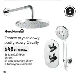 Castorama Zestaw prysznicowy podtynkowy GoodHome Cavally chrom oferta
