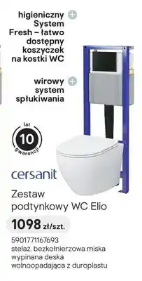 Castorama Zestaw podtynkowy WC Cersanit Elio oferta