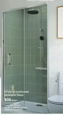 Castorama Drzwi prysznicowe składane Maza 80x190 cm oferta