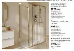 Castorama Drzwi prysznicowe przesuwne GoodHome Ledava złote oferta