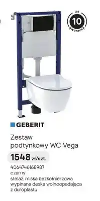 Castorama Zestaw podtynkowy WC Vega czarny Geberit oferta
