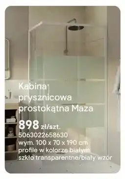 Castorama Kabina prysznicowa prostokątna Maza oferta