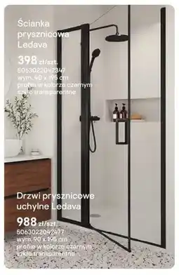 Castorama Ścianka prysznicowa Ledava czarna oferta