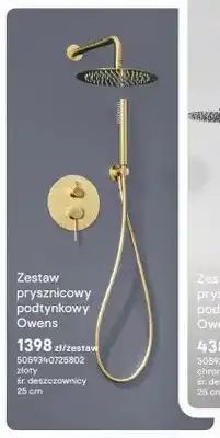 Castorama Zestaw prysznicowy podtynkowy GoodHome Owens złoty oferta