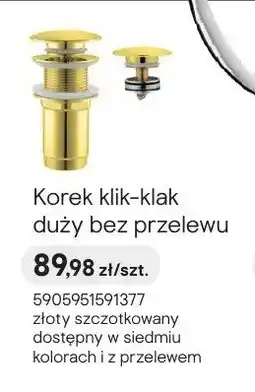 Castorama Korek klik-klak duży bez przelewu oferta