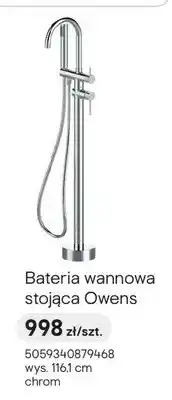 Castorama Bateria wannowa stojąca Owens chrom oferta