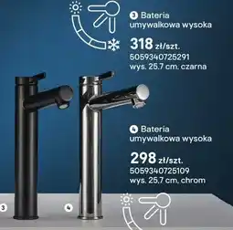 Castorama Bateria umywalkowa wysoka GoodHome Maza czarna oferta