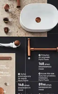 Castorama Korek Klik-klak duży bez przelewu miedziany Hytti Fluxio oferta