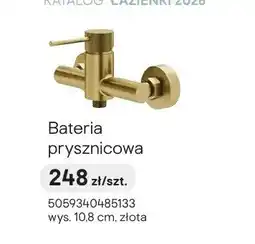 Castorama Bateria prysznicowa wys. 10,8 cm złota oferta
