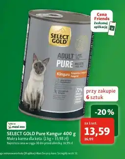 Maxi Zoo Mokra karma dla kota Select Gold Pure Kangur oferta