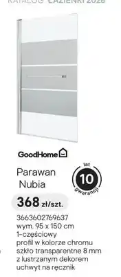 Castorama Parawan nawannowy GoodHome Nubia z lustrzanym dekorem 95x150 cm oferta