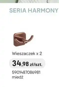 Castorama Wieszaczek Harmony miedź oferta