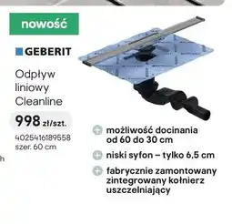 Castorama Odpływ liniowy Geberit Cleanline oferta