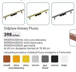 Castorama Odpływ liniowy Fluxio złoty błyszczący oferta