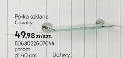 Castorama Półka szklana GoodHome Cavally chrom oferta