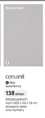 Castorama Blat łazienkowy Cersanit oferta