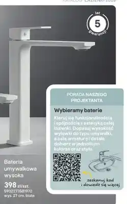 Castorama Bateria umywalkowa wysoka Valvex biała oferta