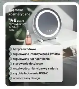 Castorama Lusterko kosmetyczne bezprzewodowe śr. 30 cm oferta