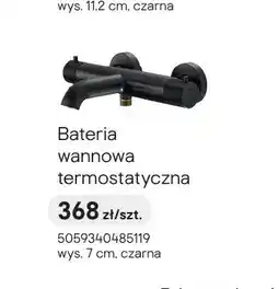 Castorama Bateria wannowa termostatyczna wys. 7 cm czarna oferta