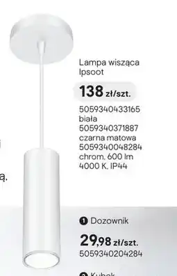 Castorama Lampa wisząca Ipsoot biała oferta